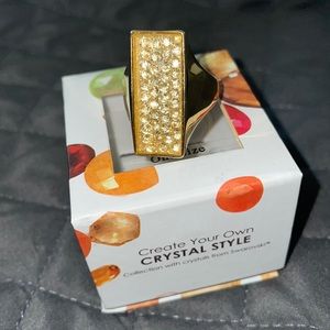 Swarovski crystal style ring